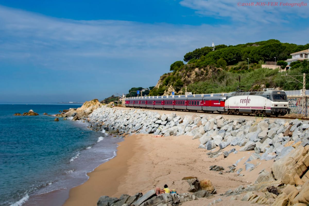 Catalan Train Along the Costa Brava Coast
