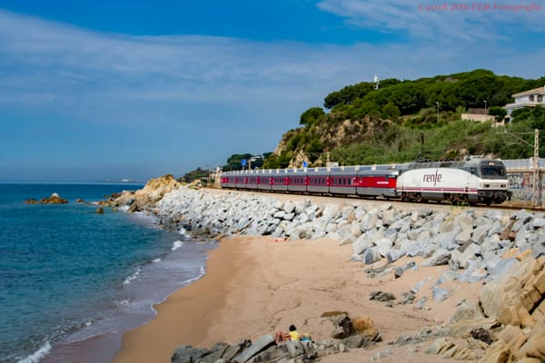 Catalan Train Along the Costa Brava Coast